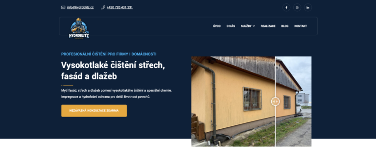 Spustili jsme nový web | HydroBlitz – vysokotlaké čištění Morava a Slezsko